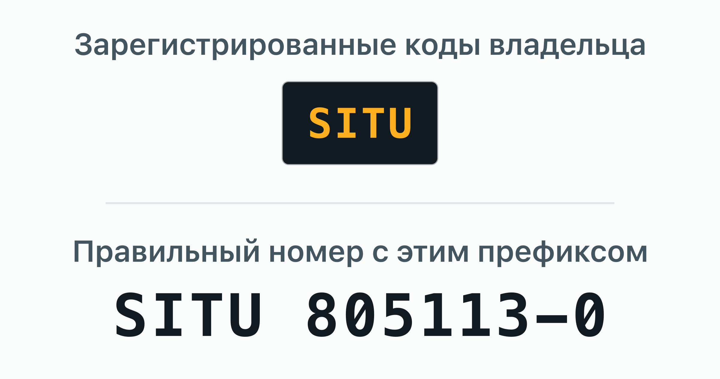 1 код владельца BIC, зарегистрированный за SITC Container Lines — SITU, — показан дверной табличкой.