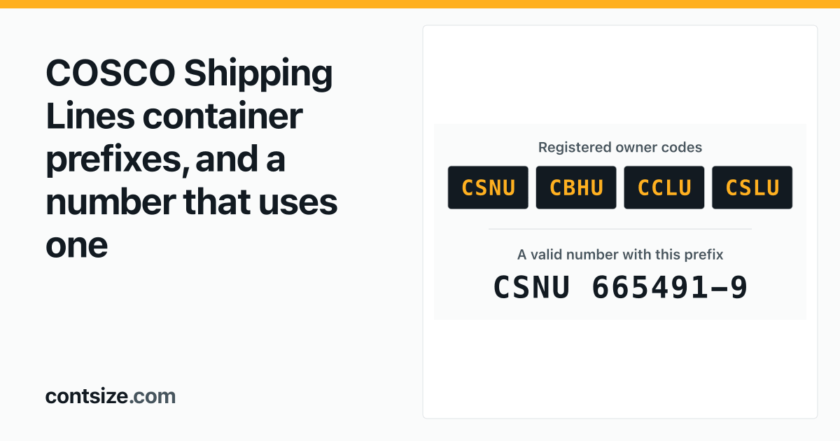 COSCO Tracking: Container Number, COSU B/L & eLines